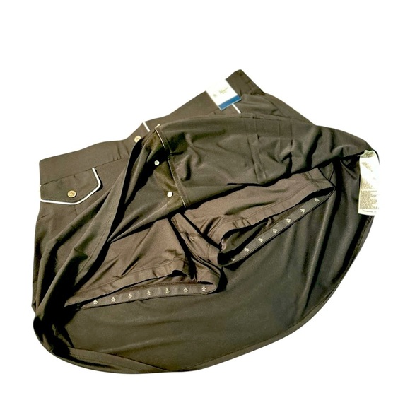 NWT Original Penguin Black with white trim penguin metal buttons Skort sz large - Picture 6 of 11